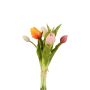 Ramo de tulipanes artificiales LEANA, rosa-naranja, 30cm, Ø20cm