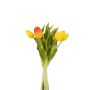Ramo de tulipanes artificiales LEANA, amarillo-verde-naranja, 30cm, Ø20cm
