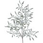 Rama artificial de muérdago PLAVIR con bayas, helada, blanco-verde, 55cm