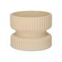 Portavelas de cristal reversible ARTORIUS para velas de té maxi y velas cilíndricas, color arena mate, 7 cm, Ø 9 cm