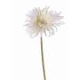 Gerbera sintética MIDA, nevado blanco, 65cm, Ø12cm