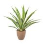 Agave furcraea gigantea artificial SININ en maceta de terracota, verde-crema, 85cm
