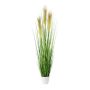 Césped artificial pampa FONZA en maceta decorativa, panículas, marrón-amarillo, 95cm