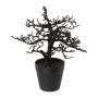 Árbol artificial haya BONKA, sin hojas, maceta decorativa, negro, 24 cm