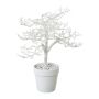 Árbol artificial haya BONKA, sin hojas, maceta decorativa, blanco, 28 cm