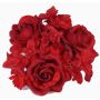 Aro para velas artificial INGA, rosa, hortensia, rojo, Ø10cm