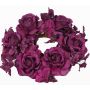 Aro para velas artificial INGA, rosa, hortensia, violeta, Ø15cm
