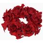 Aro para velas artificial INGA, rosa, hortensia, rojo, Ø15cm