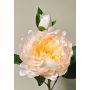 Peonía artificial FYRFAR, abierta, color crema-albaricoque, 60 cm