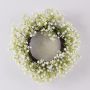 Corona de flores artificiales con gypsophila CECILIA, blanco crema, Ø 35 cm