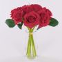 Ramo de rosas artificiales GAUTAM, rojo, 25 cm