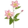 Rama artificial de clemátide DORAN, rosa, 75 cm, Ø 13 cm