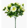 Flor artificial petunia FINVON en varilla, crossdoor, blanca, 27 cm