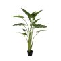 Planta artificial Alocasia Sanderiana MUNAY en maceta decorativa, verde, 140 cm