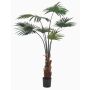 Palmera artificial de hojas redondas SIRRAH, verde, 110 cm