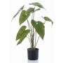Planta artificial Alocasia Zebrina LEFKA con raíces, verde, 75 cm