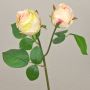 Flor artificial rosa RENATUS, rosa crema, 45 cm, Ø 6-8 cm