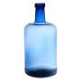 Botella decorativa de cristal JULIO, reciclado, azul-transparente, 40cm, Ø19cm