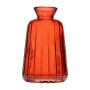 Botella decorativa de vidrio EMILIANO con ranuras, naranja-transparente, 10,7cm, Ø6,5cm