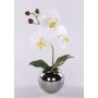 Flor artificial orquídea Phalaenopsis NAPIRAI, maceta, blanca, 30 cm