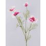 Rama decorativa de flores con cestas PRESTIOSA, blanco-rosa, 75cm, Ø6-11cm