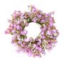 Corona de flor artificial gypsophila LITAGO, rosa-violeta, Ø 20 cm