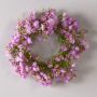 Corona de flor artificial gypsophila LITAGO, rosa-violeta, Ø 20 cm