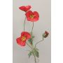 Rama artificial de amapola OXANDRINE, roja, 60 cm