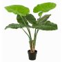 Planta artificial Alocasia Calidora NICAS, maceta decorativa, verde, 90 cm
