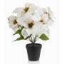 Estrella de Navidad artificial GRULEN en maceta decorativa, color crema, 40 cm