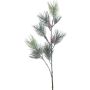 Rama artificial de pino SNOLER con purpurina, piñas, congelada, verde, 120cm