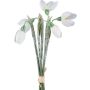 Ramo de campanillas de invierno artificiales PLONI, nevadas, blancos, 20cm