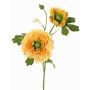 Rama artificial de ranúnculo SAGARA, albaricoque-verde, 45cm, Ø5-9cm