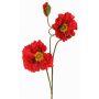 Rama de amapola artificial PEJA, roja, 90 cm, Ø 11-13 cm