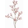 Rama decorativa de rosa silvestre HIKERNO con escaramujos, roja, 100cm