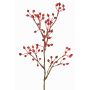 Rama decorativa de rosa silvestre HIKERNO con escaramujos, roja, 60cm