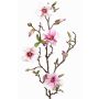 Rama de magnolia sintética MARGA, rosa-fucsia, 80cm, Ø6-8cm
