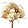 Ramo de flores artificiales Hortensia Cardos FISMA, crema-marrón, 45 cm