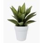 Agave artificial DESIREE, macetero de terracota, verde, 30cm, Ø25cm