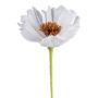 Flor decorativa NOSFIN de papel, blanca, 45 cm