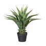 Planta suculenta artificial Agave americana GLURM en maceta decorativa, verde-gris, 55 cm