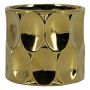 Elegante macetero de cerámica MANUKO, dorado brillante, 12,5 cm, Ø 13,4 cm