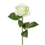 Flor artificial rosa ETAVOL, blanca y verde, 55 cm