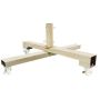 Soporte metálico para árbol de Navidad MIZUKA para abetos artificiales a partir de 425cm, ruedas/freno, marrón claro