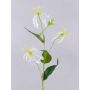 Flor artificial Gloriosa MAFIRNA, blanco-verde, 80cm