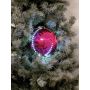 Bola de árbol de Navidad LUVELIA con LED, 5 unidades, rosa brillante, Ø8cm