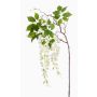 Rama artificial de wisteria NISSRINE con flores, blanca, 145cm