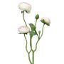 Rama de ranúnculo artificial JIXIANG, blanco-rosa, 50cm