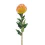 Protea artificial XIFANG, naranja-amarillo, 75cm