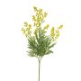 Rama artificial de mimosa RUJUN con flores, amarilla, 70cm